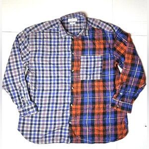 Urban Outfitters Mismatch‎ button up shirt Plaid Men’s Size Medium 100% Cotton